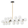 Люстра на штанге Lumina Deco Marsiada LDP 6033-24 BK+GD