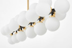 Люстра на штанге Lumina Deco Marsiada LDP 6033-24 BK+GD