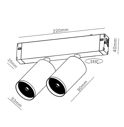 Трековый светильник IMEX Smart Line IL.0050.5011-GU10-BK
