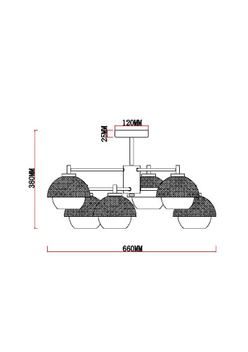Люстра на штанге MyFar Hloya MR1781-6