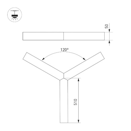 Линейный подвесной светильник Arlight SP-RAYS-3-HANG-5050-510-34W Day4000 049205