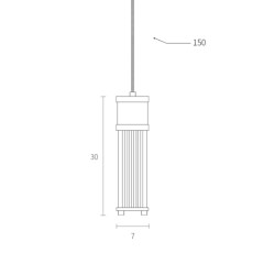 Подвесной светильник Delight Collection Claridges 10258P1 bronze