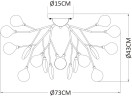 Потолочная люстра Arte Lamp Candy A7274PL-27GO