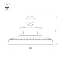 Промышленный светильник Arlight SP-ERCON-R365-240W White5000 (BK, 60 deg, 230V) 056108