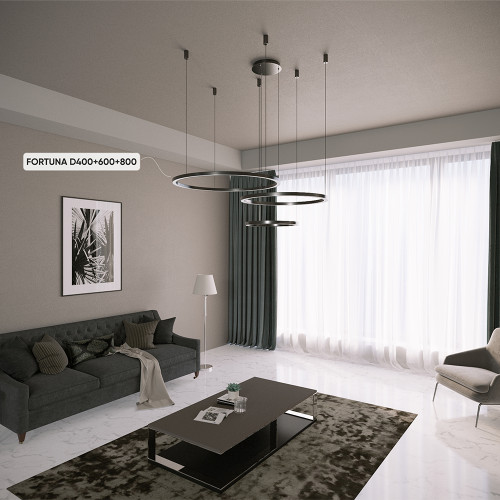 Подвесная люстра Crystal Lux FORTUNA SP158W LED BLACK