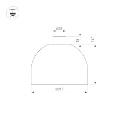 Трековый светильник Arlight ART-INBELT-BOWL-R210-16W Day4000-MIX (BK, 100 deg, 48V, DALI) 051160