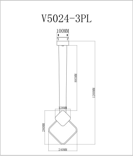 Подвесной светодиодный светильник Moderli Store V5024-3PL