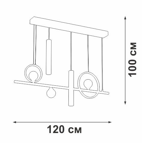 Подвесная люстра Vitaluce V3095-1/5S