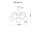 Люстра на штанге MyFar Kris MR1491-5C
