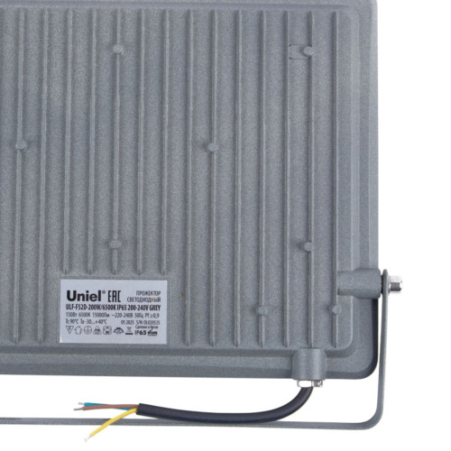 Прожектор Uniel ULF-F52D-200W/6500K IP65 200-240V GREY UL-00013060