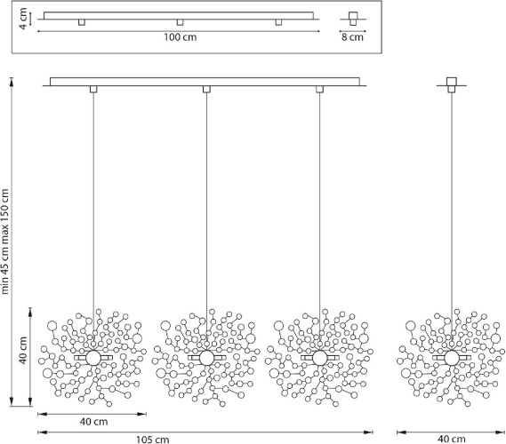 Подвесной светильник Lightstar Extra (721134+572124 ) L3PL721134