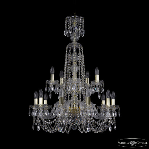 Подвесная люстра Bohemia Ivele Crystal 1402/10+5/240/XL-90/2d G