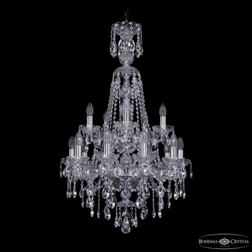 Подвесная люстра Bohemia Ivele Crystal 1415/10+5/200/XL-97/2d Ni