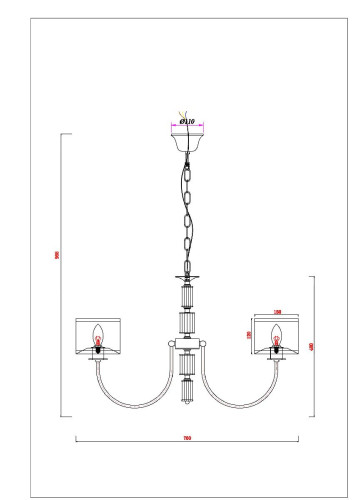 Подвесная люстра Arte Lamp Attore A4092LM-5CC