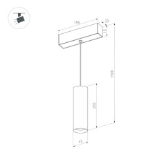 Трековый светильник Arlight Mag-Orient-Spot-Hang-R45-12W Warm3000 035831