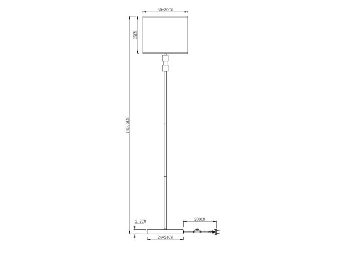 Торшер Arte Lamp North A5896PN-1PB