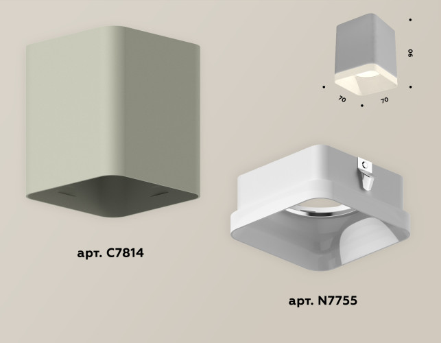 Потолочный светильник Ambrella Light Techno Spot XS7814010 (C7814, N7755)