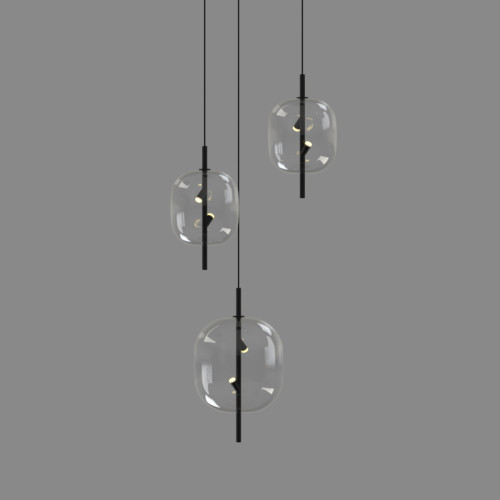 Подвесной светильник 10018P/1 black/clear