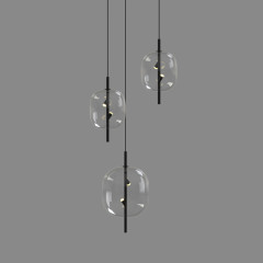 Подвесной светильник 10018P/1 black/clear