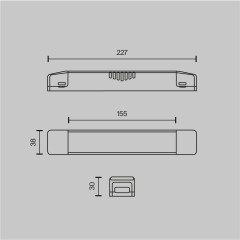 Блок питания встраиваемый Maytoni Power Supply Magnetic 150Вт DC48 3.13A IP20 TRA160DR-150W-S