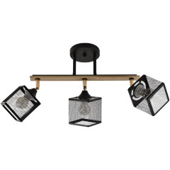 Спот Reluce 01591-3.3-03B BK+FGD+WOOD