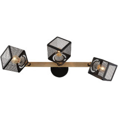 Спот Reluce 01591-3.3-03B BK+FGD+WOOD