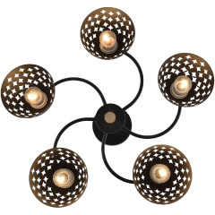 Люстра на штанге Reluce 01515-0.3-05 BK+WOOD