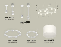Комплект подвесного светильника Ambrella Light Techno Ring XR92211002 (A9221, A9226, C9236, C9231, N8402)