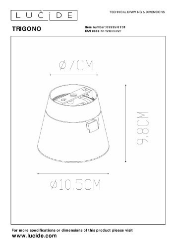 Накладной спот Lucide Trigono 09935/01/31