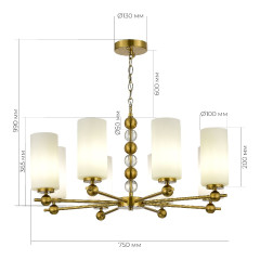 Подвесная люстра ST Luce Aurora SL2003.303.08