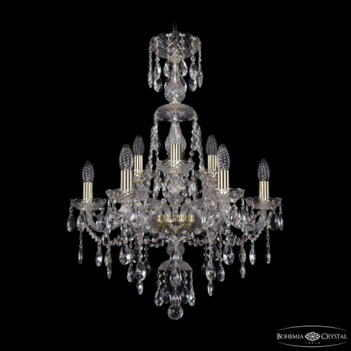 Подвесная люстра Bohemia Ivele Crystal 1415/6+3/200/XL-77 G