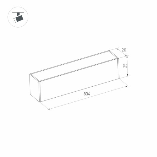 Трековый светильник Arlight Mag-Flat-25-L800-24W Day4000 034212