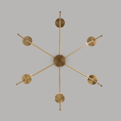 Люстра на штанге Eurosvet Anders 60142/6 латунь Smart a061930