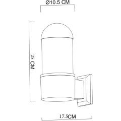 Уличный настенный светильник Arte Lamp Coppia A5217AL-1BK