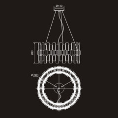 Подвесная люстра Delight Collection P68073-14 silver