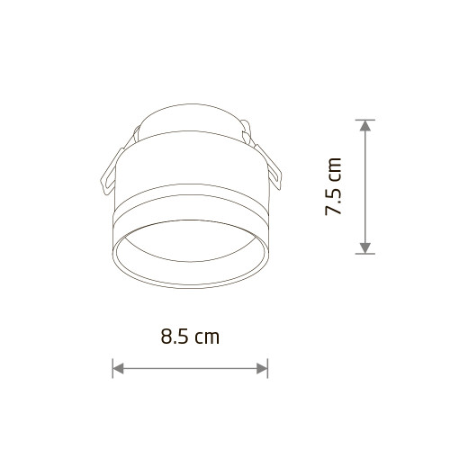Встраиваемый светильник Nowodvorski Murter Black 10489