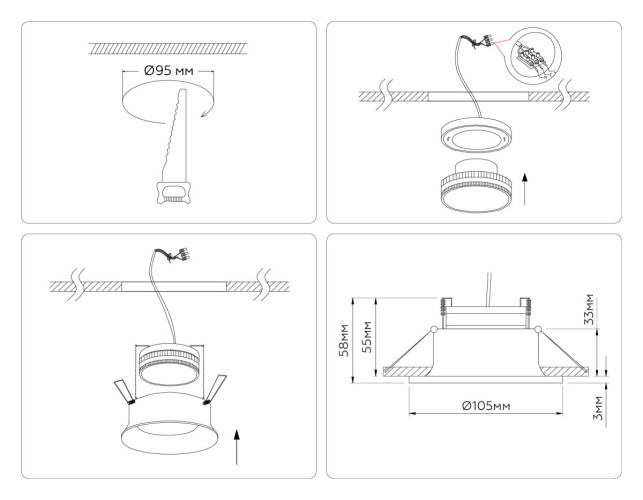 Встраиваемый светильник Ambrella Light Techno spot GX Standard tech TN51810