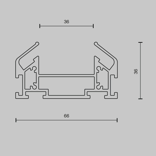 Профиль Maytoni Technical Accessories for tracks TRA001MP-112S