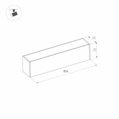 Трековый светильник Arlight Mag-Flat-25-L800-24W Warm3000 034213