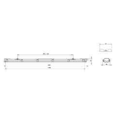 Линейный светодиодный светильник Эра SPP-101-0-002-120 Б0043658