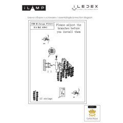 Настенный светильник iLamp Savage W7204-3 GD