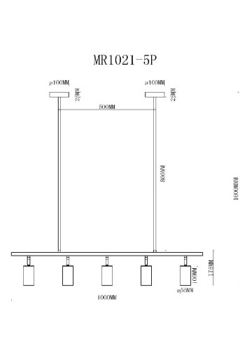 Подвесной светильник MyFar Dereck MR1021-5P