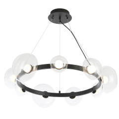 Подвесная люстра Crystal Lux BOSQUE SP9 BLACK/TRANSPARENT