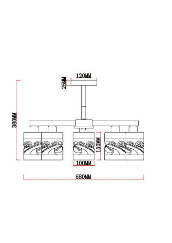 Люстра на штанге MyFar Olivia MR1823-5C