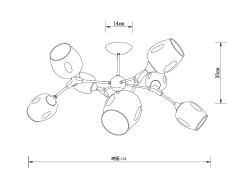 Люстра на штанге Arte Lamp Seppia A4211PL-8BK