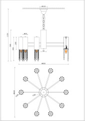 Подвесная люстра Klimand Moderli V10010-10P