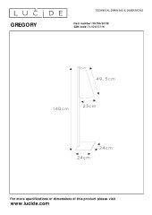 Торшер Lucide Gregory 30795/81/38