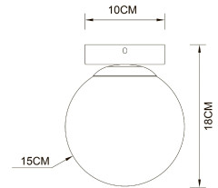 Настенно-потолочный светильник Arte Lamp Alcor A2224PL-1PB