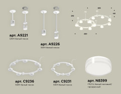 Комплект подвесного светильника Ambrella Light Techno Ring XR92211006 (A9221, A9226, C9236, C9231,N8399)