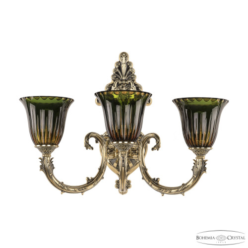 Бра Bohemia Ivele Crystal Florence 7109B15/3/210 GB P2 U Amber-Green/H-1K